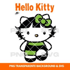 Halloween illustration Hello Kitty Buttercup - Printable PNG & SVG