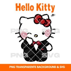 Halloween illustration Hello Kitty Jigsaw - Printable PNG & SVG