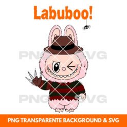 Halloween illustration Labubu Freddy - Printable PNG & SVG