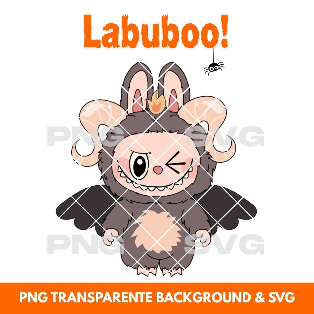 Halloween illustration Labubu Labubu-Baphomet - Printable PNG & SVG