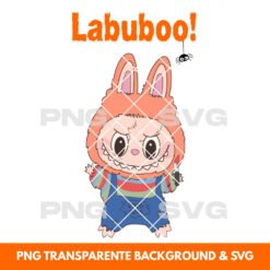 Halloween illustration Labubu  Chucky - Printable PNG & SVG