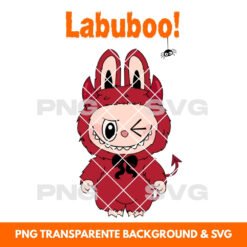 Halloween illustration Labubu Devil - Printable PNG & SVG