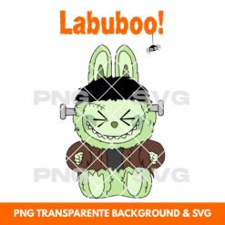 Halloween illustration Labubu Frankestein - Printable PNG & SVG