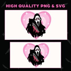 Scream Ghostface Sticker | Digital PNG 300 DPI - Design 6 - Image 3